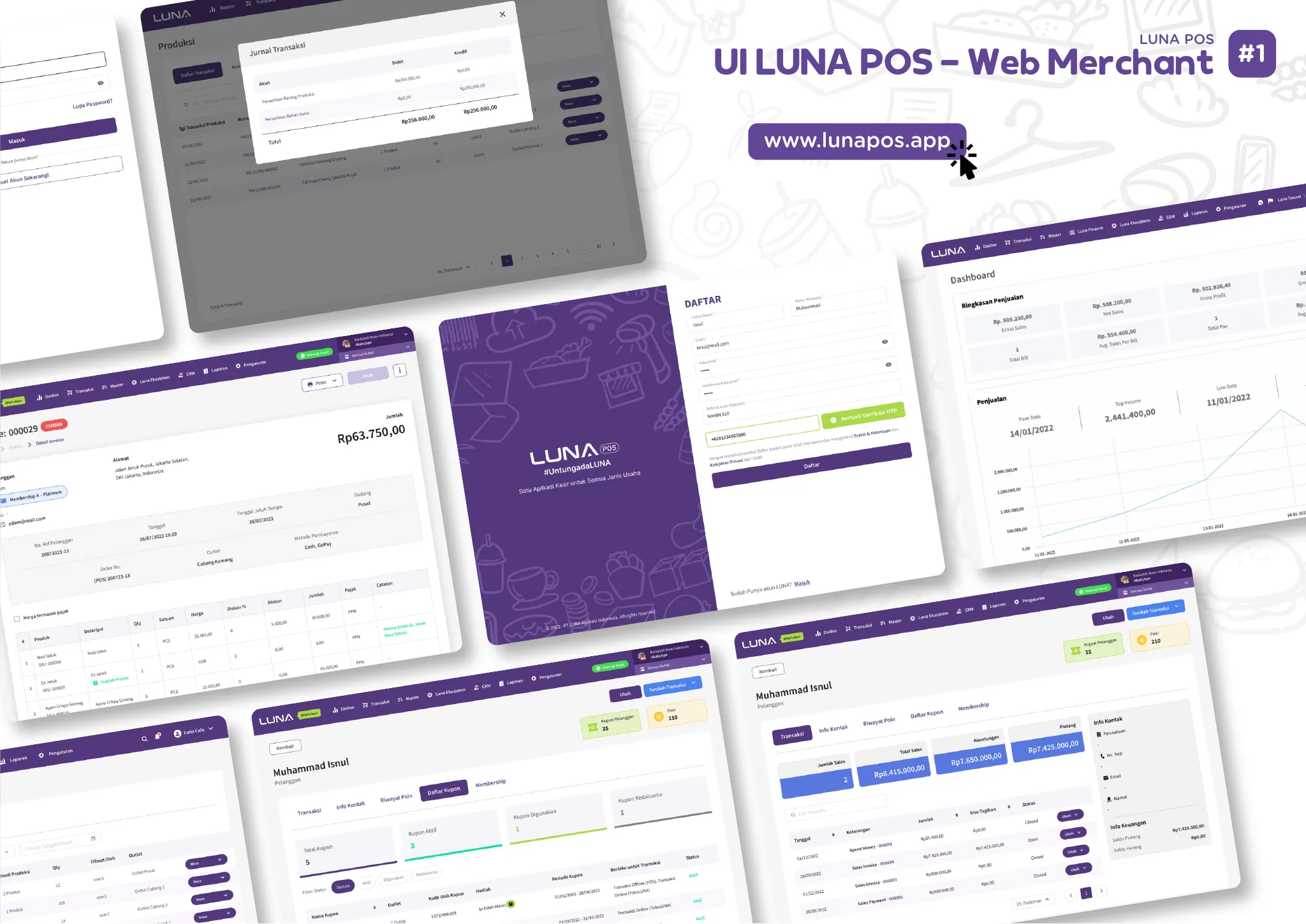 Back office, the web merchant dashboard